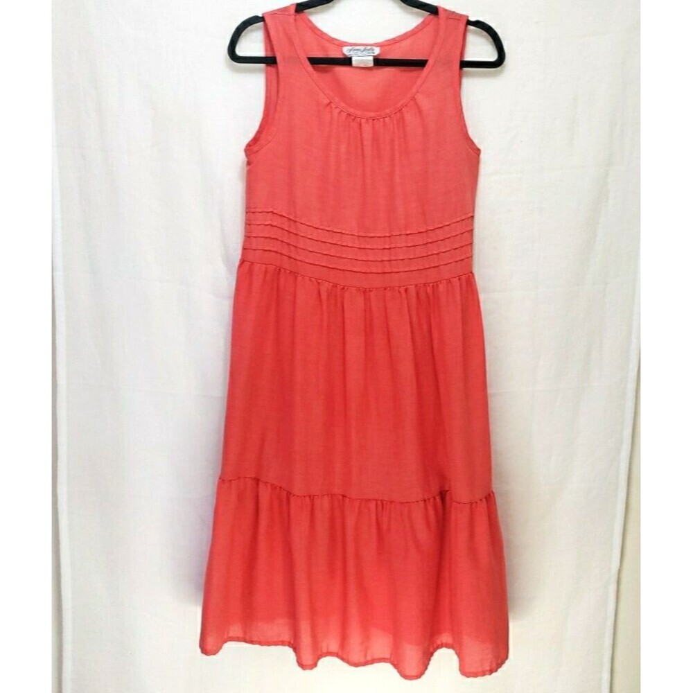 VTG Anne Leslie Tiered Dress Semi Sheer Spring Summer USA Size Small